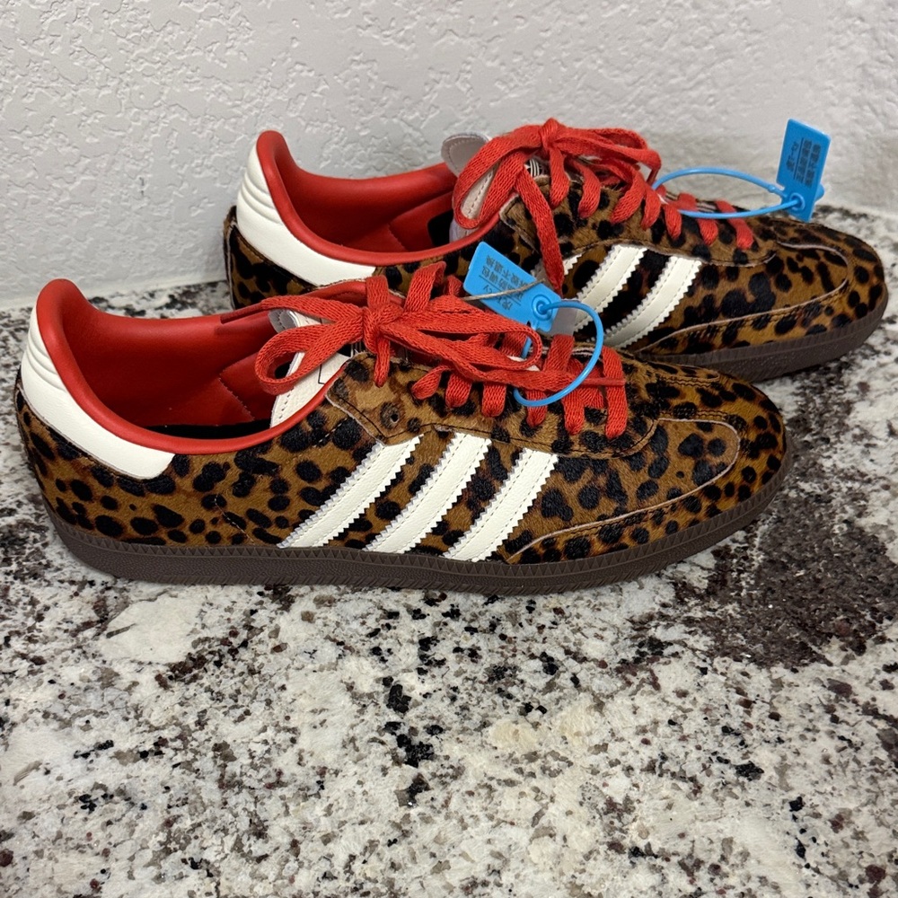 Adidas Samba OG Women's Red Cheetah Sneakers